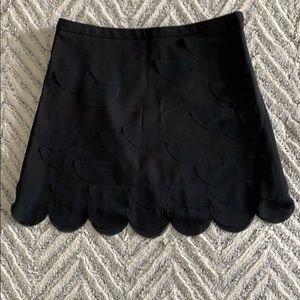 Black Scalloped Skirt